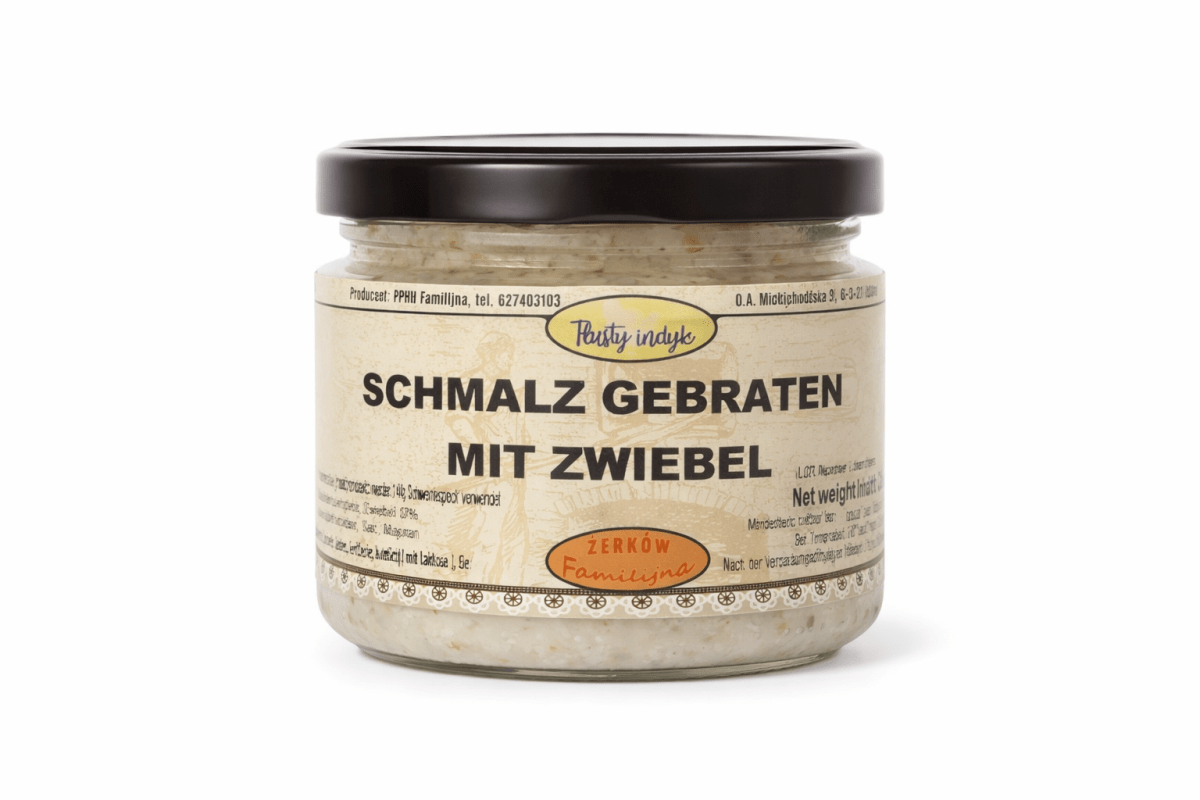 Schmalz gebraten mit Zwiebel Smalec 450g - Polskashop24