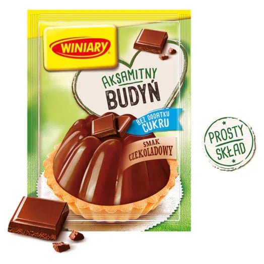 Schokoladen - Pudding ohne Zucker - Budyń o smaku czekoladowym 38g - Winiary - Polskashop24