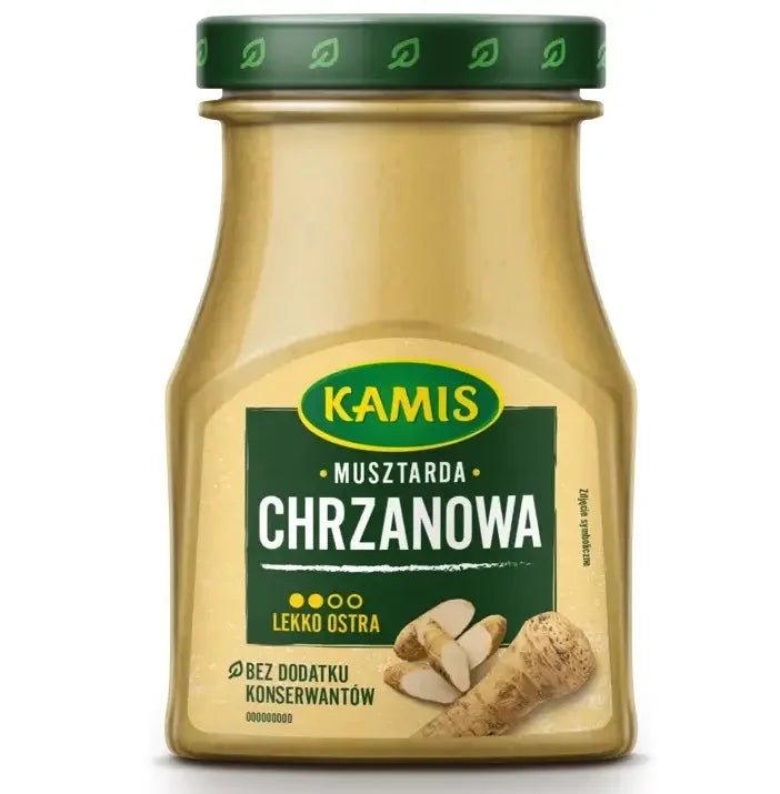 Senf mit Meerrettich - Musztarda Chrzanowa 185g - Kamis - Polskashop24