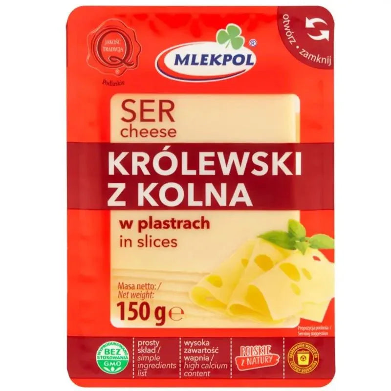 Ser Królewski z Kolna 150g - Mlekpol Königskäse Scheiben kaufen - Polskashop24.de - Online Supermarkt mit Lebensmittel aus Polen