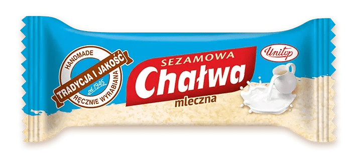 Sesam - Halva mit Milch - Chałwa sezamowa mleczna 50g - Unitop - Polskashop24