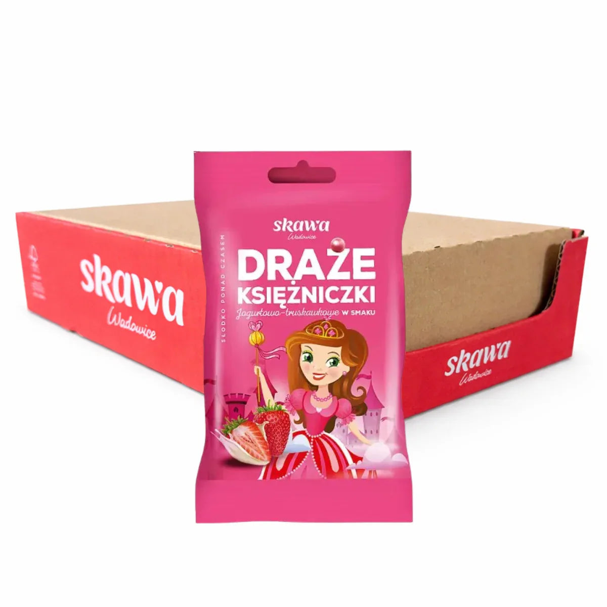 Skawa Draze Ksiezniczka Erdbeer Dragees 70g 20er Bundle polnische Süßwaren