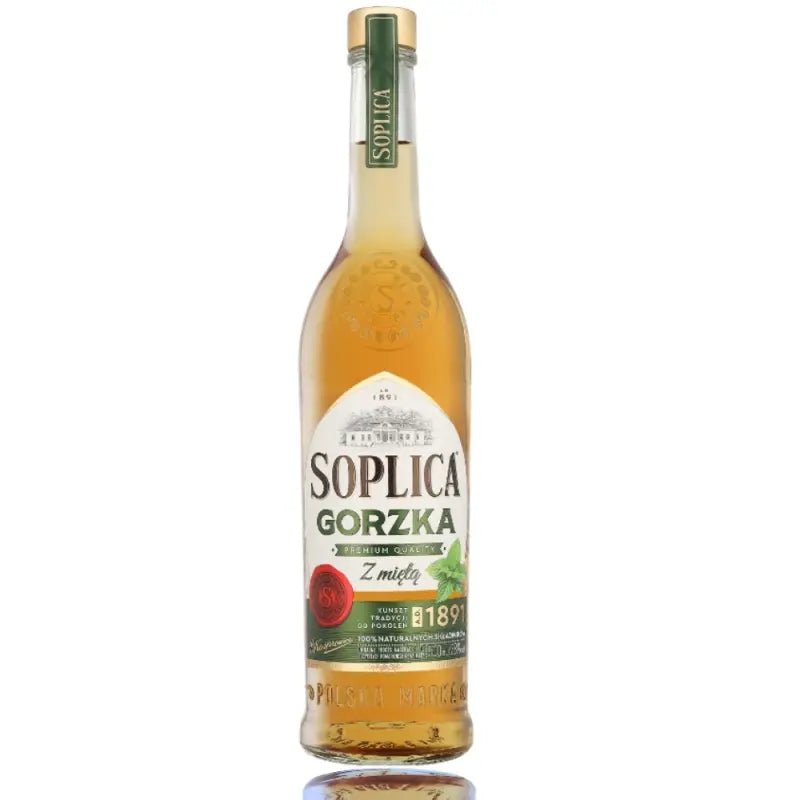 Soplica Gorzka z Miętą - Bitter Soplica mit Minze Polnischer Kräuterlikör 28% Vol. 500ml - Polskashop24.de - Online Supermarkt mit Lebensmittel aus Polen