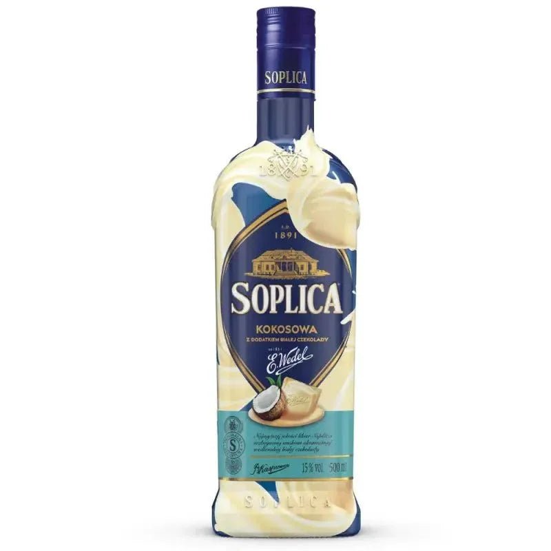 Soplica Kokos Biała Czekolada - Polnischer Kokos - Weiße Schokolade - Likör 15% Vol. 500ml - Polskashop24