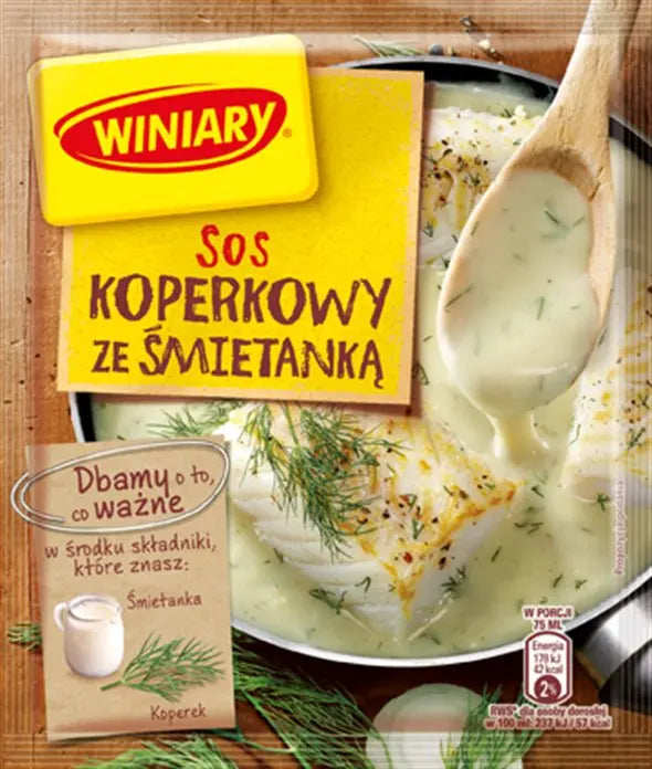 Winiary Sos Koperkowy Sahne-Dillsoße 27g - Polnische Instant-Dillsoße mit Frischkäse von Nestlé