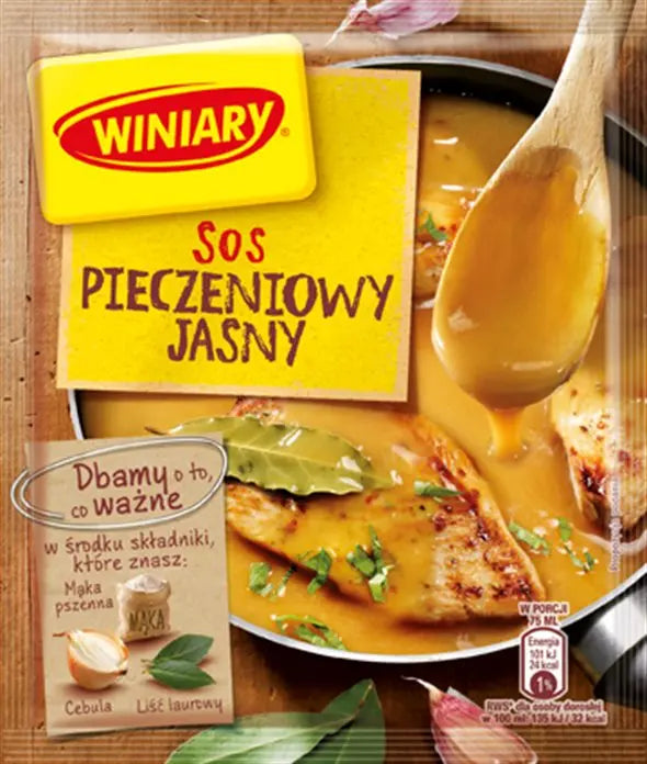 Winiary Sos Pieczeniowy Jasny Helle Bratensoße 27g - Polnische helle Instant-Bratensoße von Nestlé