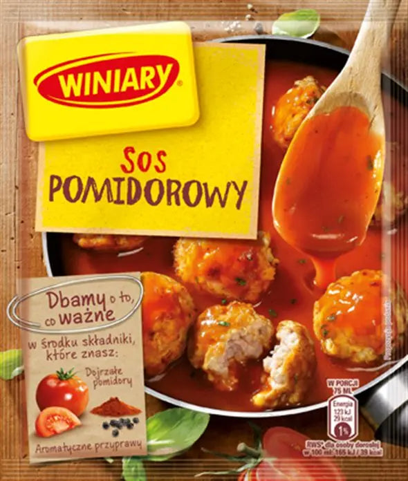 Winiary Sos Pomidorowy Tomatensoße 33g - Polnische Instant-Tomatensoße mit Basilikum von Nestlé