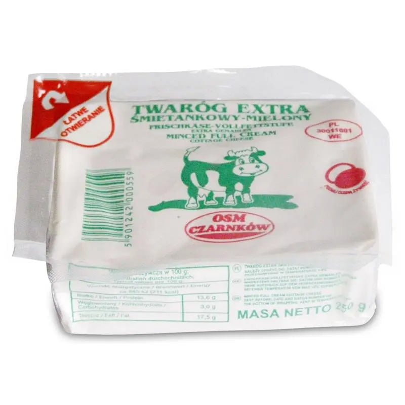 Twarog Smietankowy Mielony - Rahmquark gemahlen 250g OSM Czarnkow - Polskashop24.de - Online Supermarkt mit Lebensmittel aus Polen