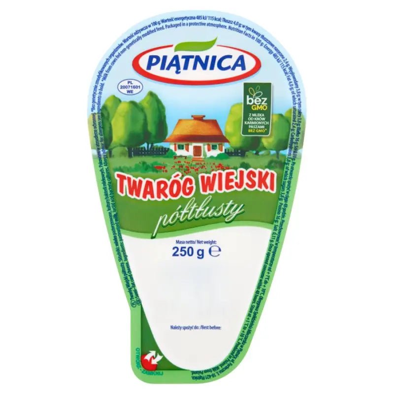 Twaróg Wiejski Półtłusty 250g - Piatnica Frischkäse Halbfettstufe kaufen - Polskashop24.de - Online Supermarkt mit Lebensmittel aus Polen