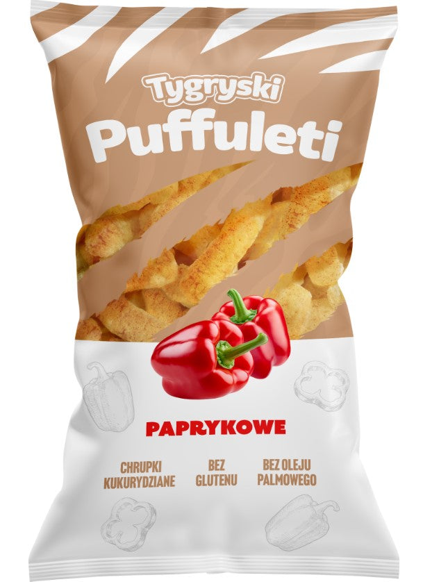 Tygryski Puffuleti Paprykowe 85g kaufen - Mais-Snack mit Paprika