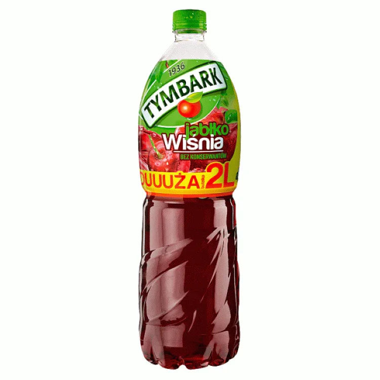 Tymbark Apfel - Kirsch - Saft 2L - Napój Jabłko Wiśnia (zzgl. 0,25€ Pfand) - Polskashop24.de - Online Supermarkt mit Lebensmittel aus Polen