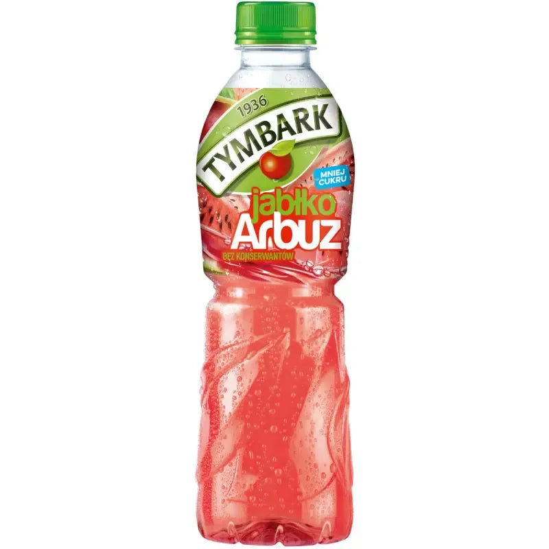 Tymbark Wassermelone Apfel Erfrischungsgetränk 500ml Flasche - polnisches Getränk