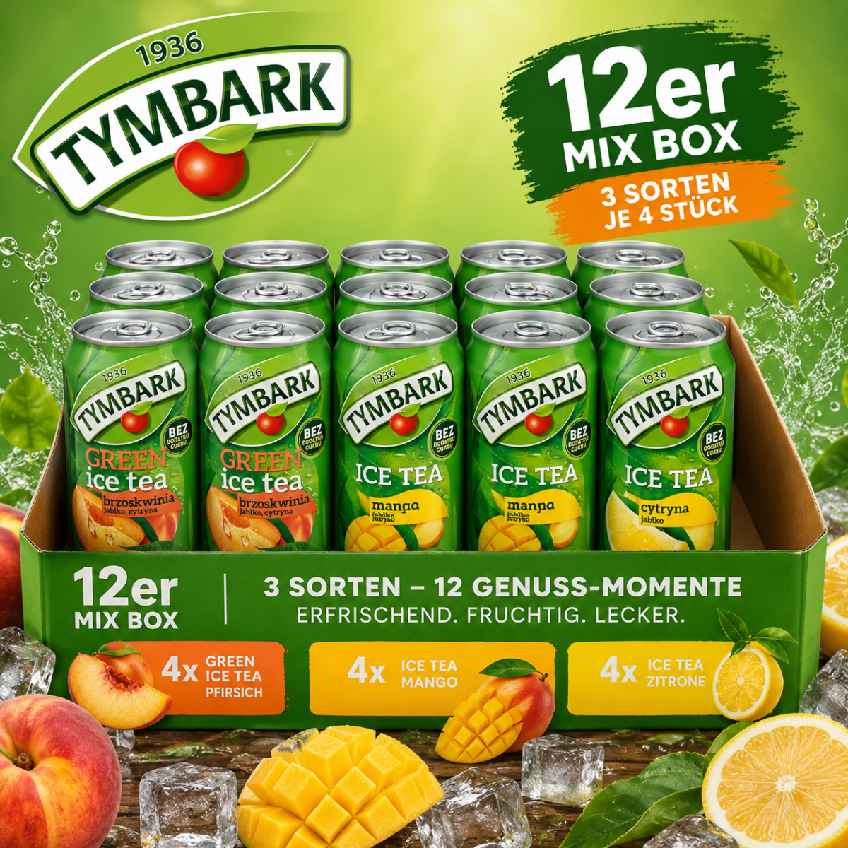 Tymbark ICE TEA Mix Box 12x330ml (zzgl. 0,25€ Pfand) - Polskashop24