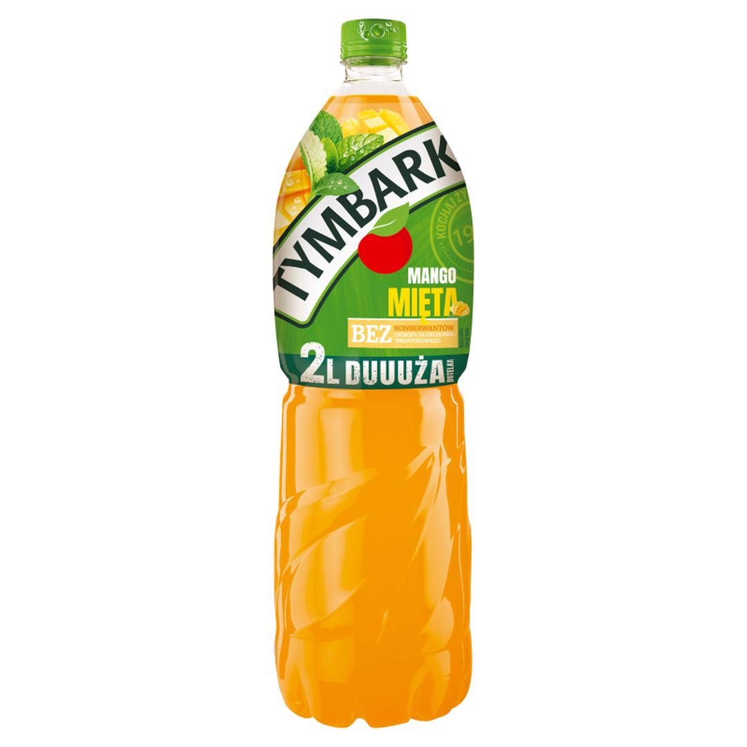 Tymbark Mango - Minze Saft 2L - Napój Mango Mięta (zzgl. 0,25€ Pfand) - Polskashop24.de - Online Supermarkt mit Lebensmittel aus Polen