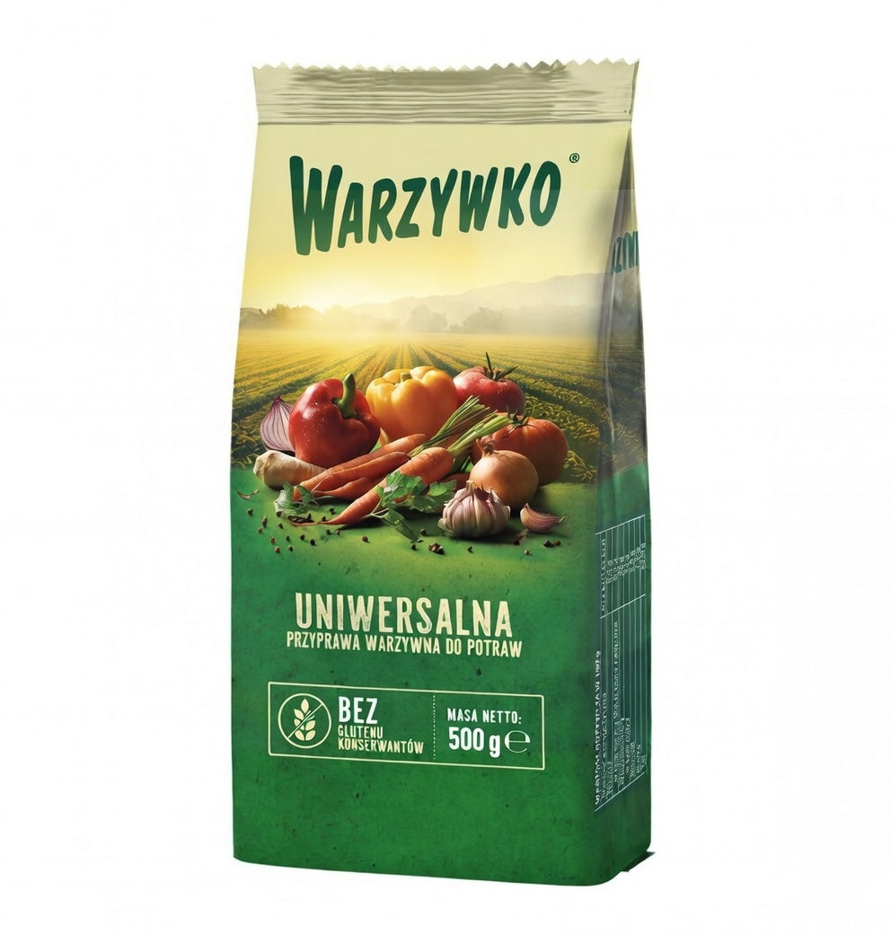 Warzyjwko Uniwersalna przyprawa warzywna 500 g – bez glutenu, bez konserwantów, naturalna mieszanka warzywna do potraw