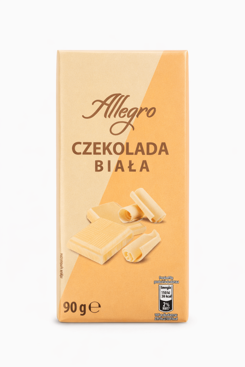 Weiße Schokolade Czekolada Biała 90g - Allegro - Polskashop24