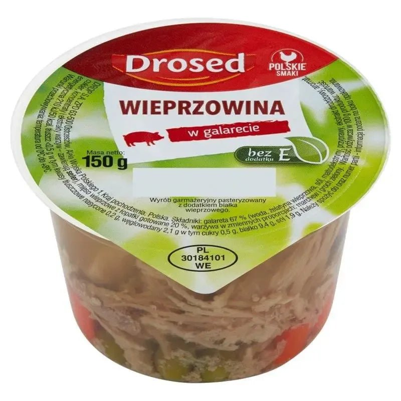 Wieprzowina w galarecie Schweinefleisch in Aspik 150g - Drosed - Polskashop24