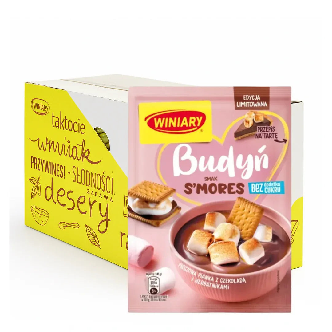 Winiary Budyń o smaku S'mores bez dodatku cukru 35g x 20 Stück - S'mores Pudding ohne Zuckerzusatz kaufen - Polskashop24