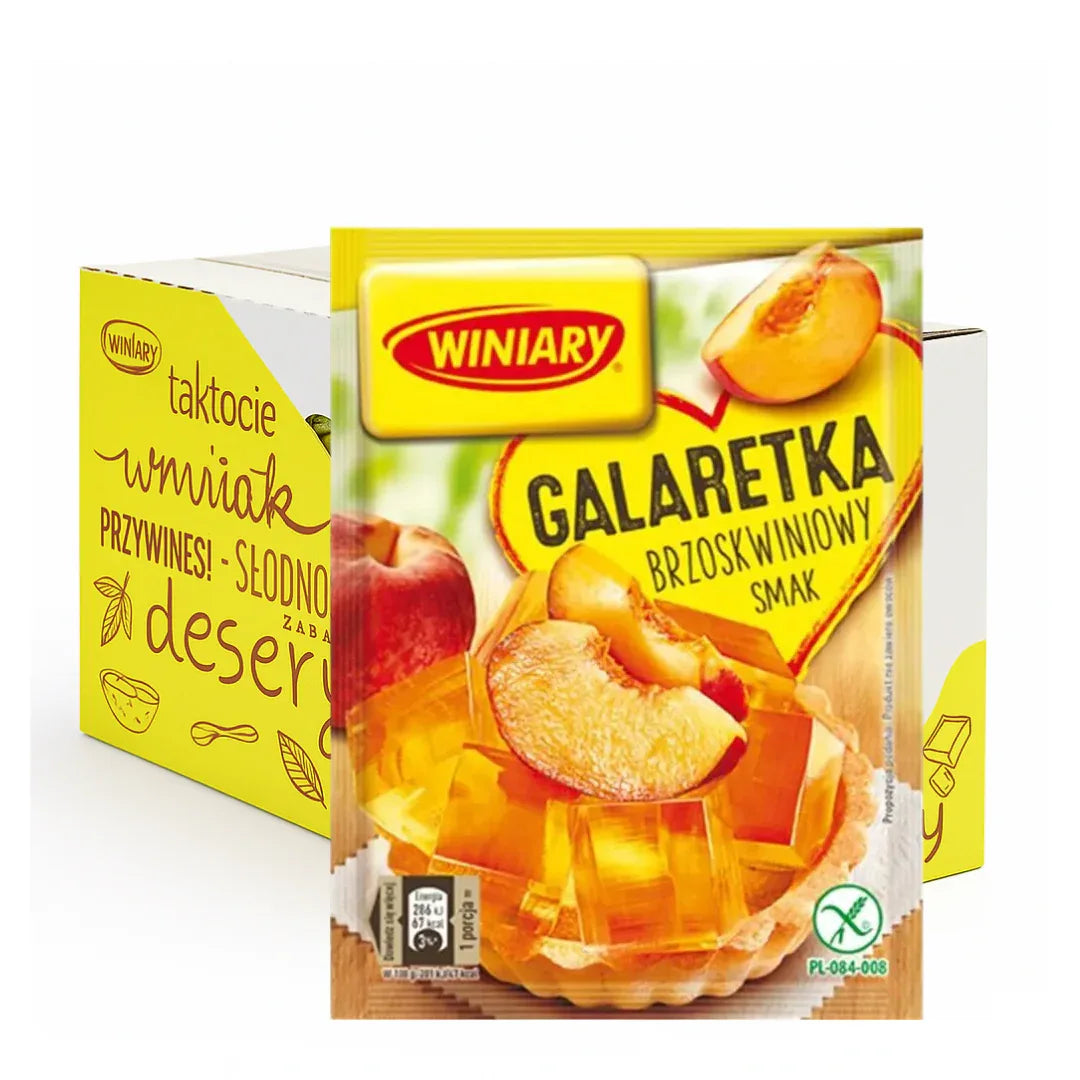 Winiary Galaretka Brzoskwiniowa 22x71g - Pfirsich - Götterspeise kaufen - Polskashop24