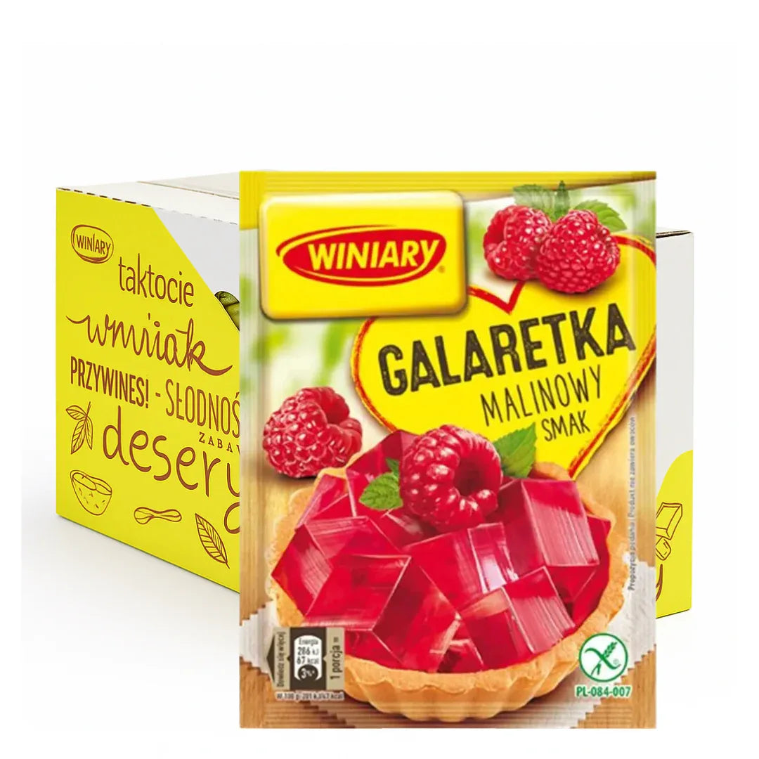 Winiary Galaretka Malinowy 22x71g - Himbeer - Götterspeise kaufen - Polskashop24