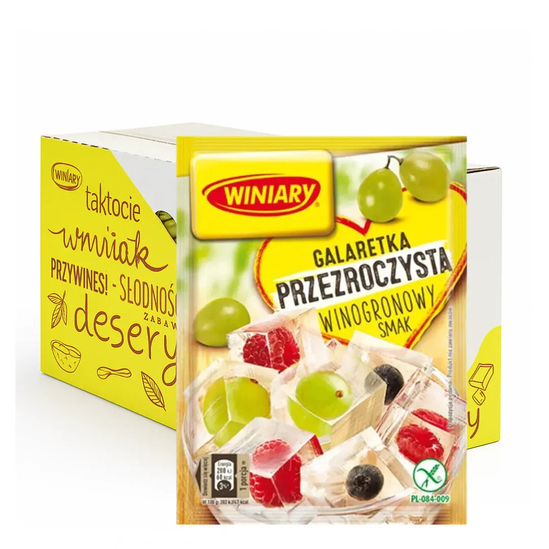 Winiary Galaretka Przezroczysta Winogronowy 22x71g - Trauben - Götterspeise kaufen - Polskashop24