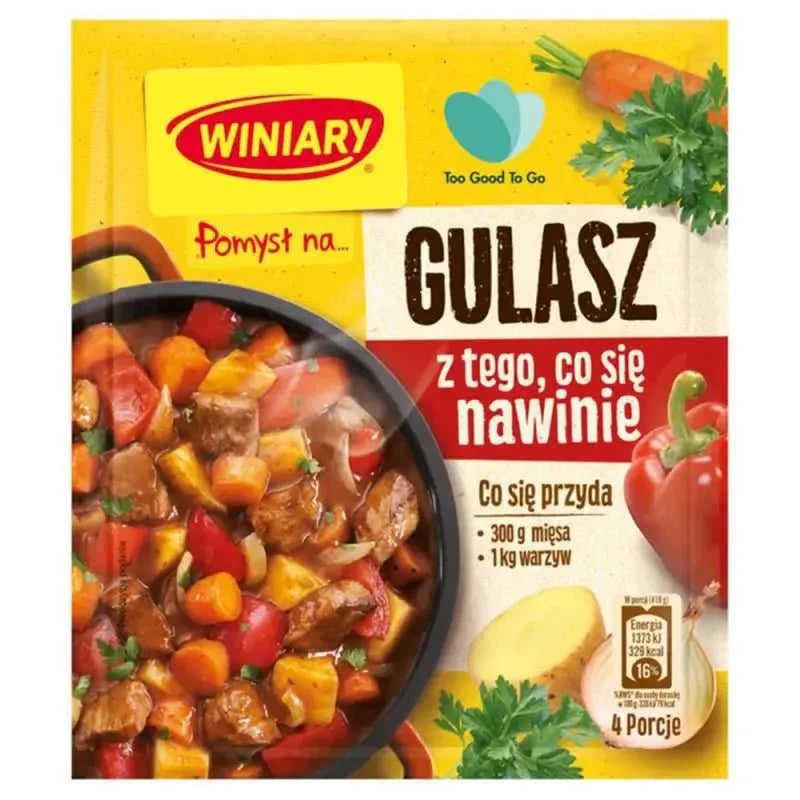 Winiary Gulasz z tego co sie nawinie - Fix für Gulasch 42g kaufen - Polskashop24.de - Online Supermarkt mit Lebensmittel aus Polen