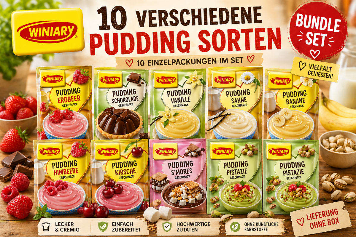 Winiary Pudding Box 10 Sorten Bundle Set - Polskashop24