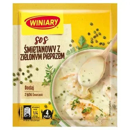 Winiary Sos Smietanowy z zielonym Pieprzem - Sahnesoße mit Grünem Pfeffer 30g kaufen - Polskashop24.de - Online Supermarkt mit Lebensmittel aus Polen