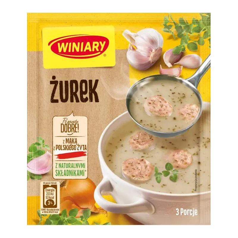 Winiary Żurek 49g – Polnische Sauermehlsuppe mit Roggenmehl, klassische Suppenspezialität aus Polen