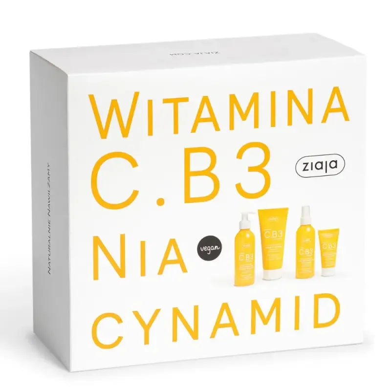Ziaja Geschenkset Vitamin C und B3 - Zestaw okolicznościowy 4-teiliges Pflegeset für strahlende Haut