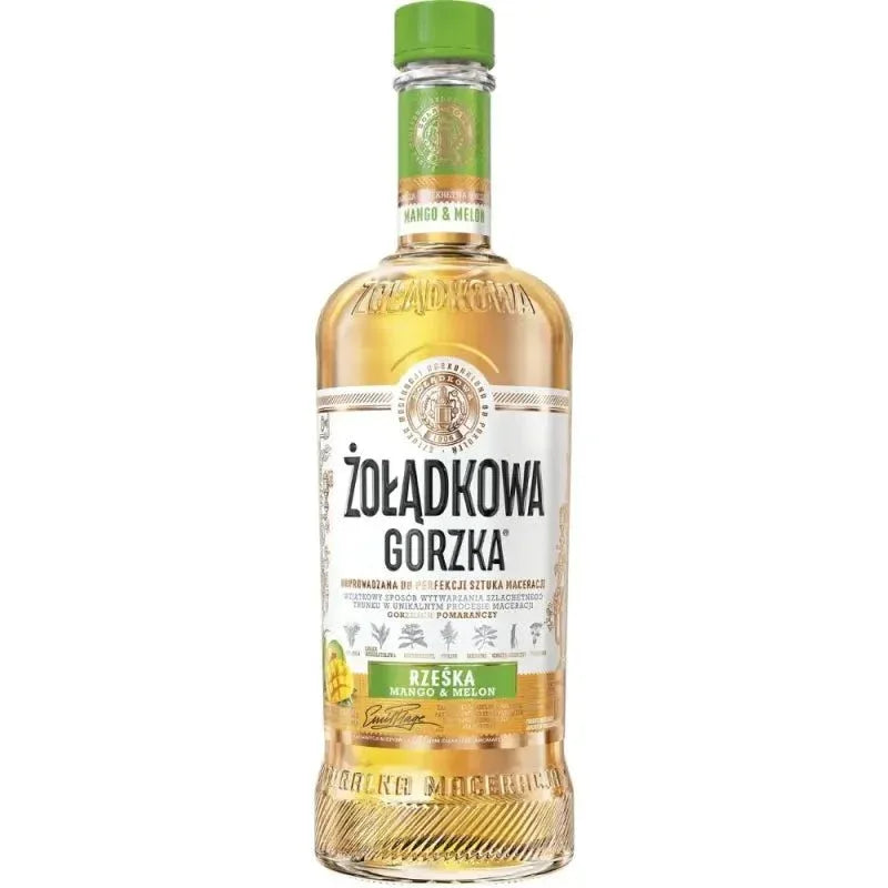 Zoladkowa Gorzka Mango Melon - Polnischer Kräuterlikör mit Mango & Melone 28% Vol. 500ml - Polskashop24.de - Online Supermarkt mit Lebensmittel aus Polen