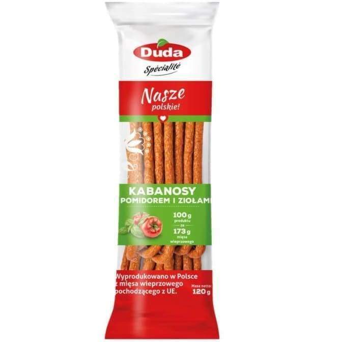 DUDA - Polnische Kabanosy Tomate Basilikum 95g - Polskashop24.de - Online Supermarkt mit Lebensmittel aus Polen