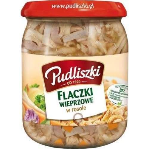 Pudliszki - Flaczki wieprzowe w rosole Schweinepansen in Brühe 500g - Polskashop24.de