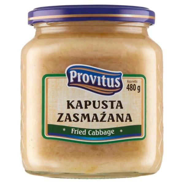 Sauerkraut ''Kapusta Zasmazana'' Gebraten von Provitus 480g - Polnische & Schlesische Spezialitäten - Online Supermarkt mit Lebensmittel aus Polen | Polski Sklep internetowy