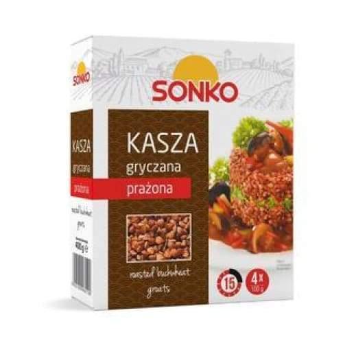 Kasza Gryczana Sonko "gerösteter Buchweizen" 4 x 100g - Polskashop24.de - Online Supermarkt mit Lebensmittel aus Polen