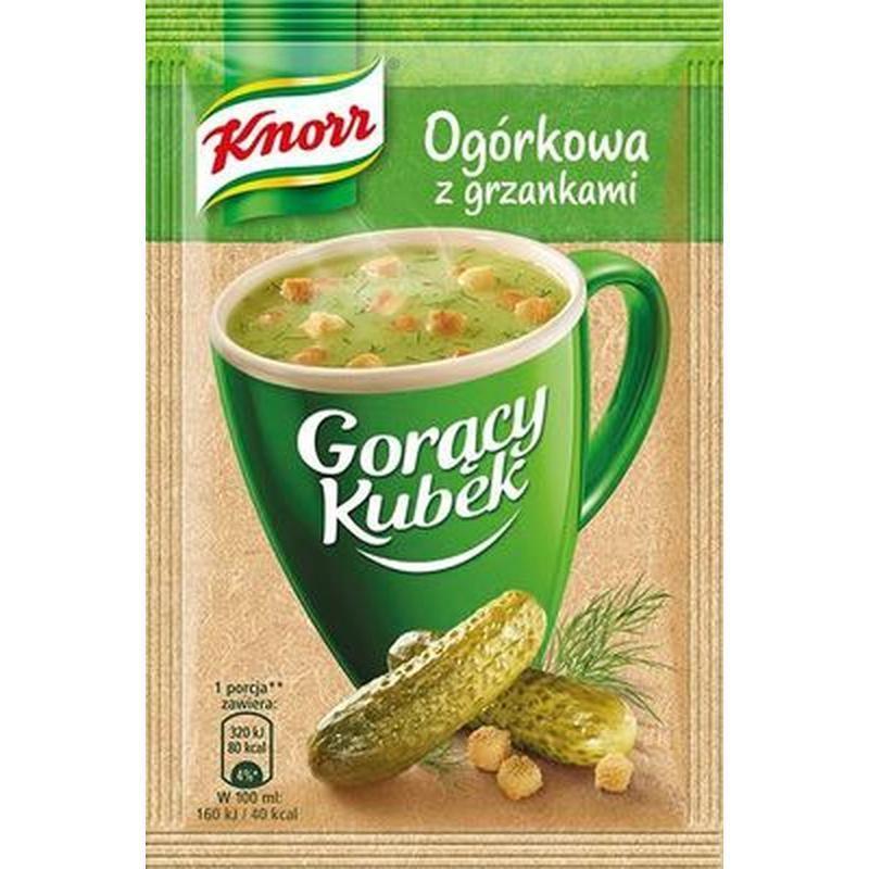 Knorr Goracy Kubek Gurkensuppe mit Croutons 13 gr - Polskashop24.de - Online Supermarkt mit Lebensmittel aus Polen