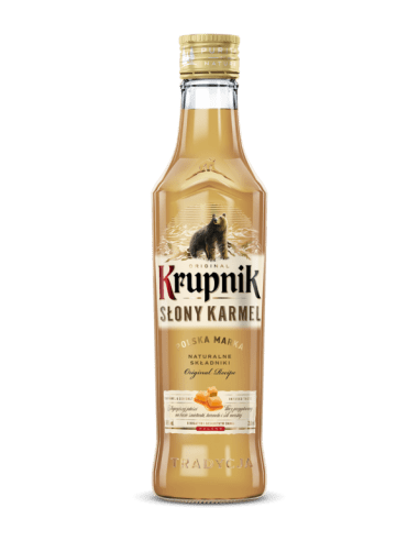Krupnik Słony Karmel / gesalzener Karamell Likör Vol. 16% Vol - 0.5 Liter - Polskashop24.de - Online Supermarkt mit Lebensmittel aus Polen