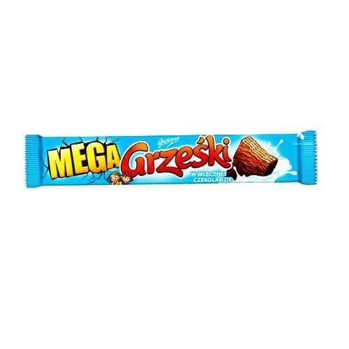 Mega Grzeski Polnischer Riegel in Milchschokolade 48g x 36 Stück - Polskashop24