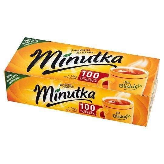 Minutka Herbata czarna 100 torebek / Schwarzer Tee 140g - Polskashop24.de - Online Supermarkt mit Lebensmittel aus Polen