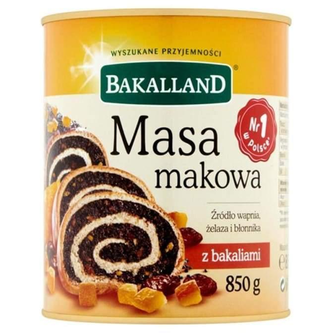 Polnische Mohn Masse "Masa Makowa" 850g Bakalland - Polskashop24.de - Online Supermarkt mit Lebensmittel aus Polen