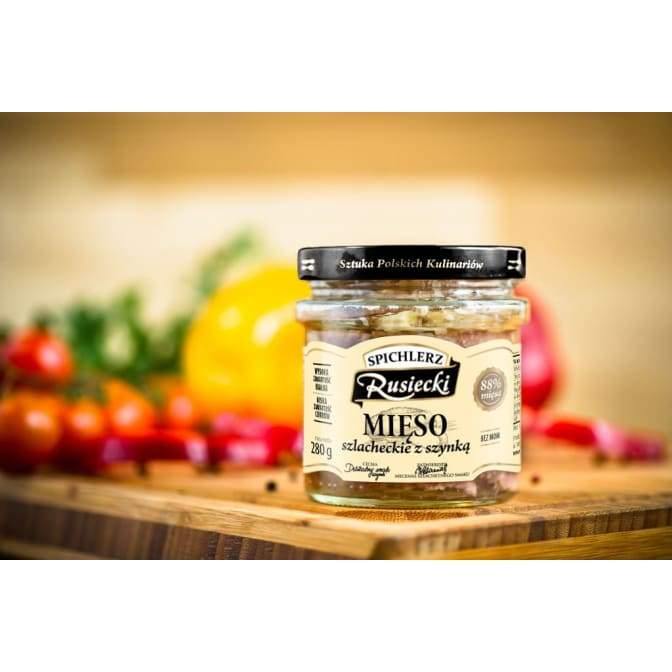 Spichlerz Rusiecki Schmalz mit Speck und Zwiebel / Smalec 190 g - Polskashop24.de - Online Supermarkt mit Lebensmittel aus Polen