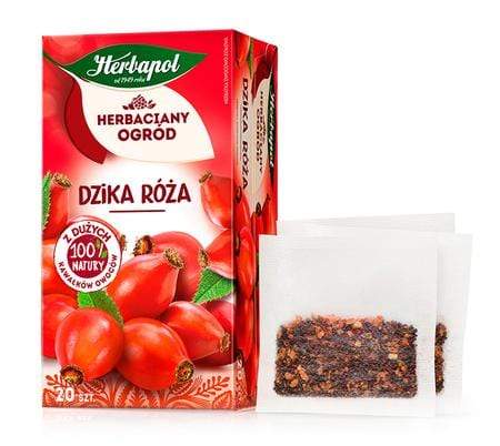 Herbapol Dzika Roza Hagebuttentee Früchte und Kräutertee 80g (20 Beutel)