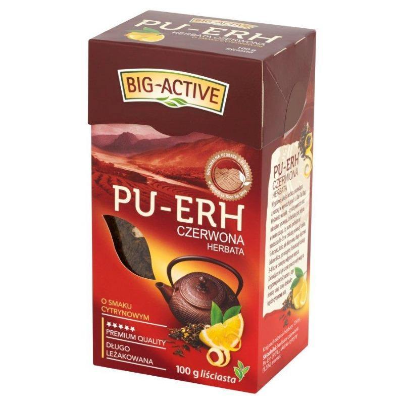 PU ERH Herbata Big-Active Blättertee Zitrone 100G - Polnische & Schlesische Spezialitäten - Online Supermarkt mit Lebensmittel aus Polen | Polski Sklep internetowy