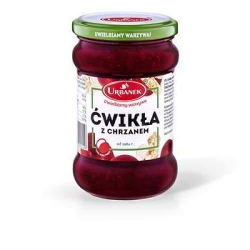 Urbanek Cwikla z Chrzanem - Rote Beete mit Meerrettich 290g kaufen - Polskashop24.de - Online Supermarkt mit Lebensmittel aus Polen