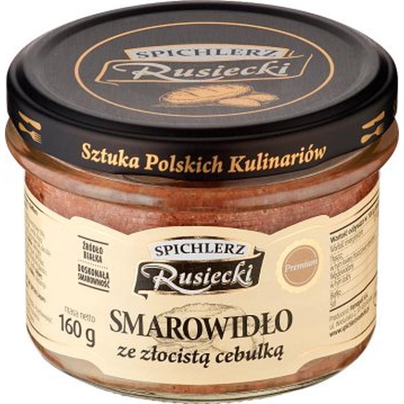 Spichlerz Rusiecki Smarowidlo ze zlocista cebulka 160g - Polnische & Schlesische Spezialitäten - Online Supermarkt mit Lebensmittel aus Polen | Polski Sklep internetowy