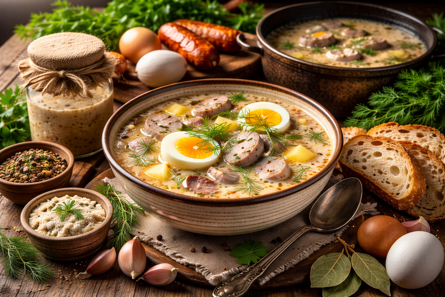 Żurek Rezept: Polnische Sauerteig-Roggen-Suppe – Traditionelle Herstellung - Polskashop24