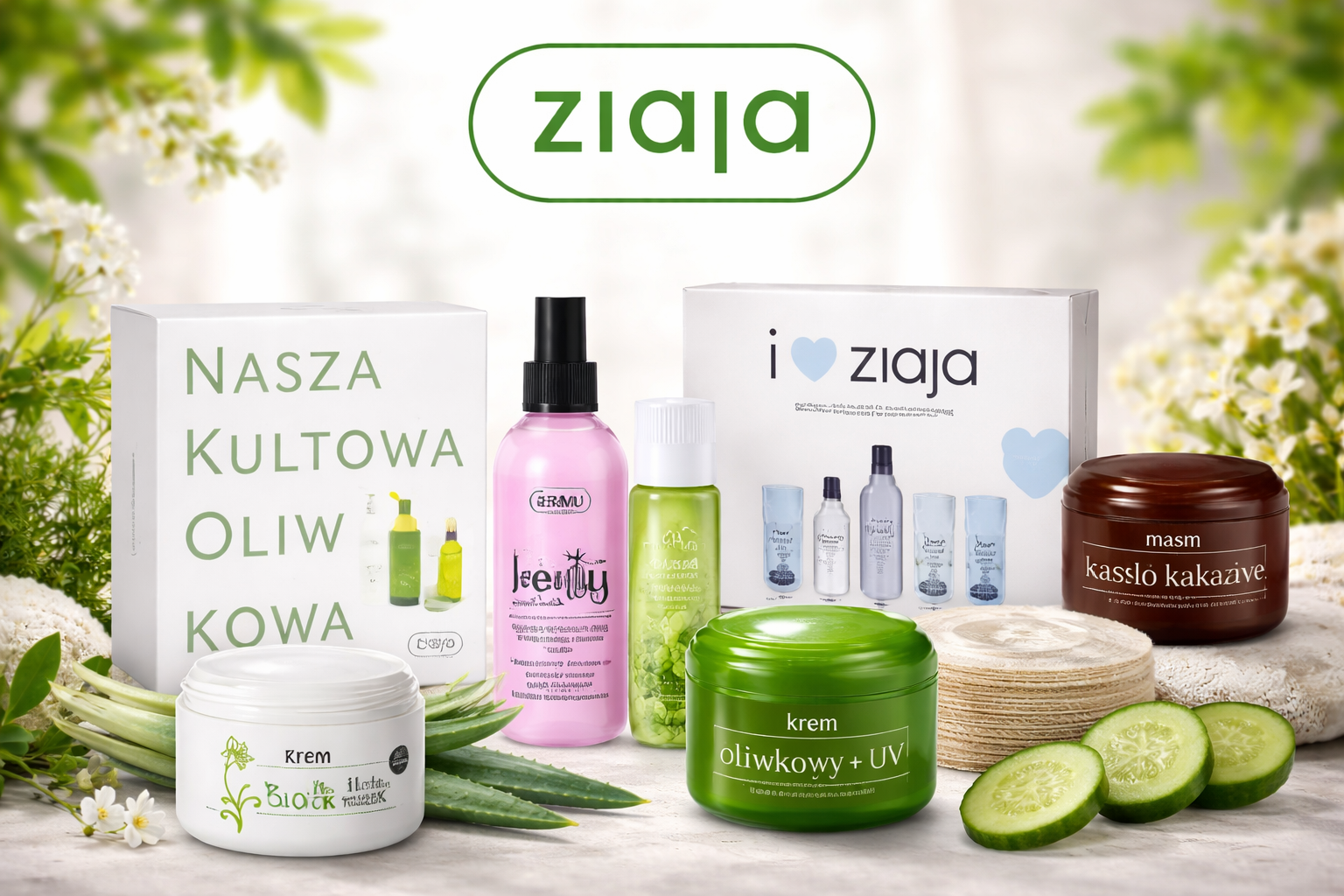 Ziaja polnische Kosmetik – Naturkosmetik und Hautpflegeprodukte wie Olivencreme, Gurkencreme und Kakaobutter