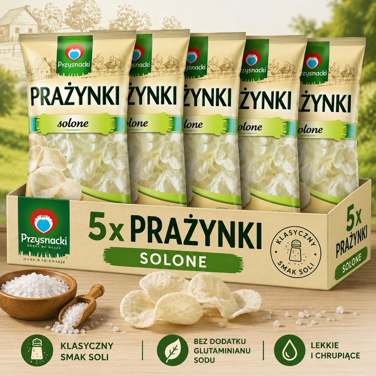 5er Bundle Prazynki gesalzen Chips 550g