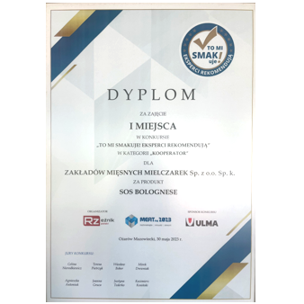 Mielczarek Fertiggericht mit Schweinefleisch 490g ''Sos Bolonski'' - Polnische & Schlesische Spezialitäten - Online Supermarkt mit Lebensmittel aus Polen | Polski Sklep internetowy