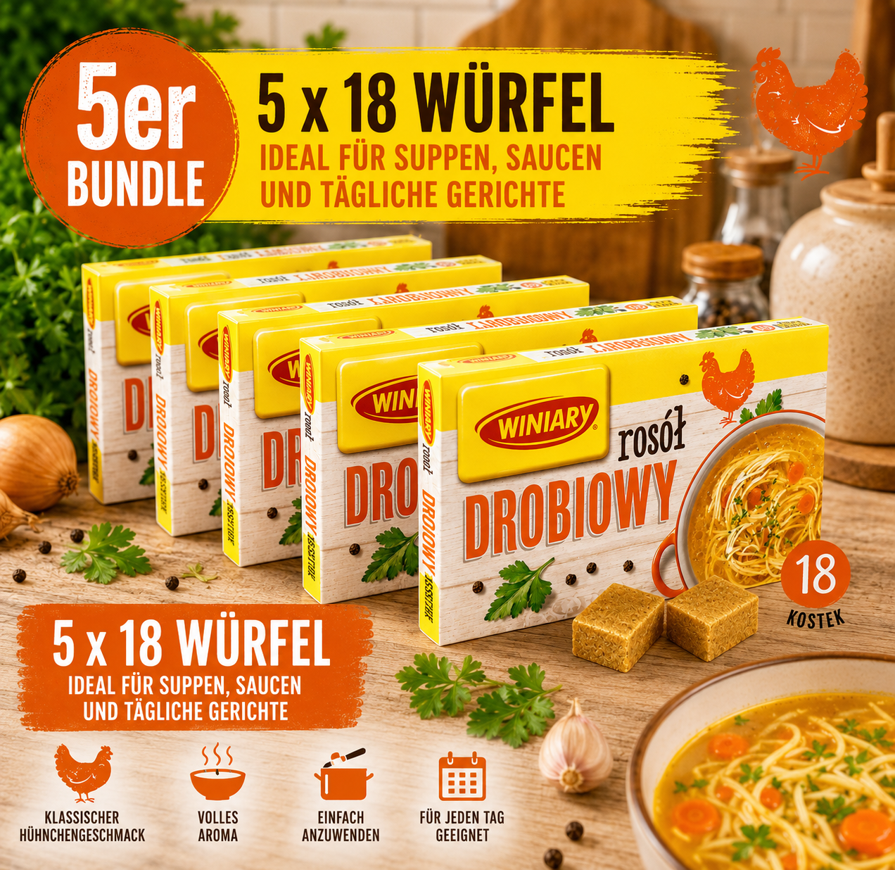 Rosol 5er Bundle Winiary 95 Würfel